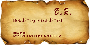Bobály Richárd névjegykártya