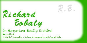 richard bobaly business card