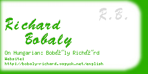 richard bobaly business card